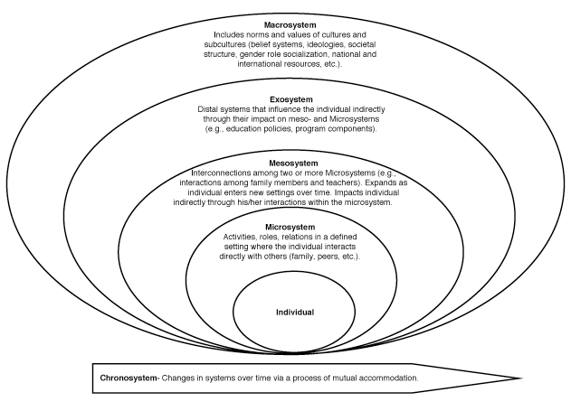 Figure 1. Bronfenbrenner’s ecological systems framework